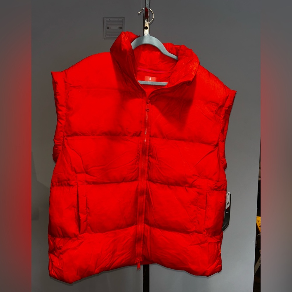 Free People In a Bubble Red Puffer Vest